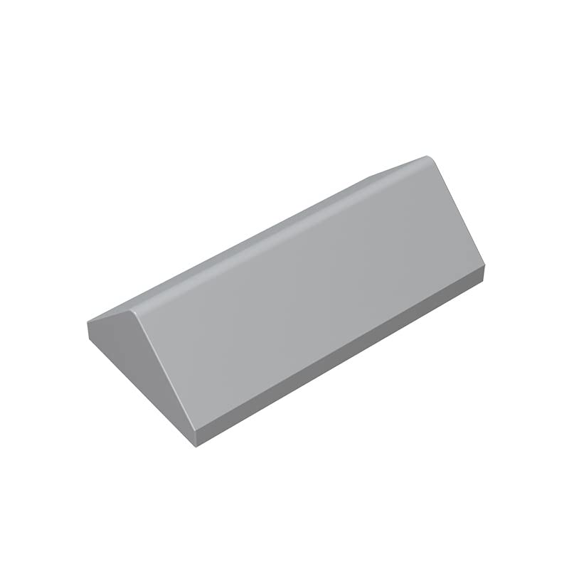 Gobricks GDS-901 45 Degree Slope 2x4 Double Brick - Compatible with Lego 3041 & Major Building Block Brands - Light Bluish Gray (20 Pieces) - Perfect for MOC Models, Architecture Designs & DIY Brick Projects