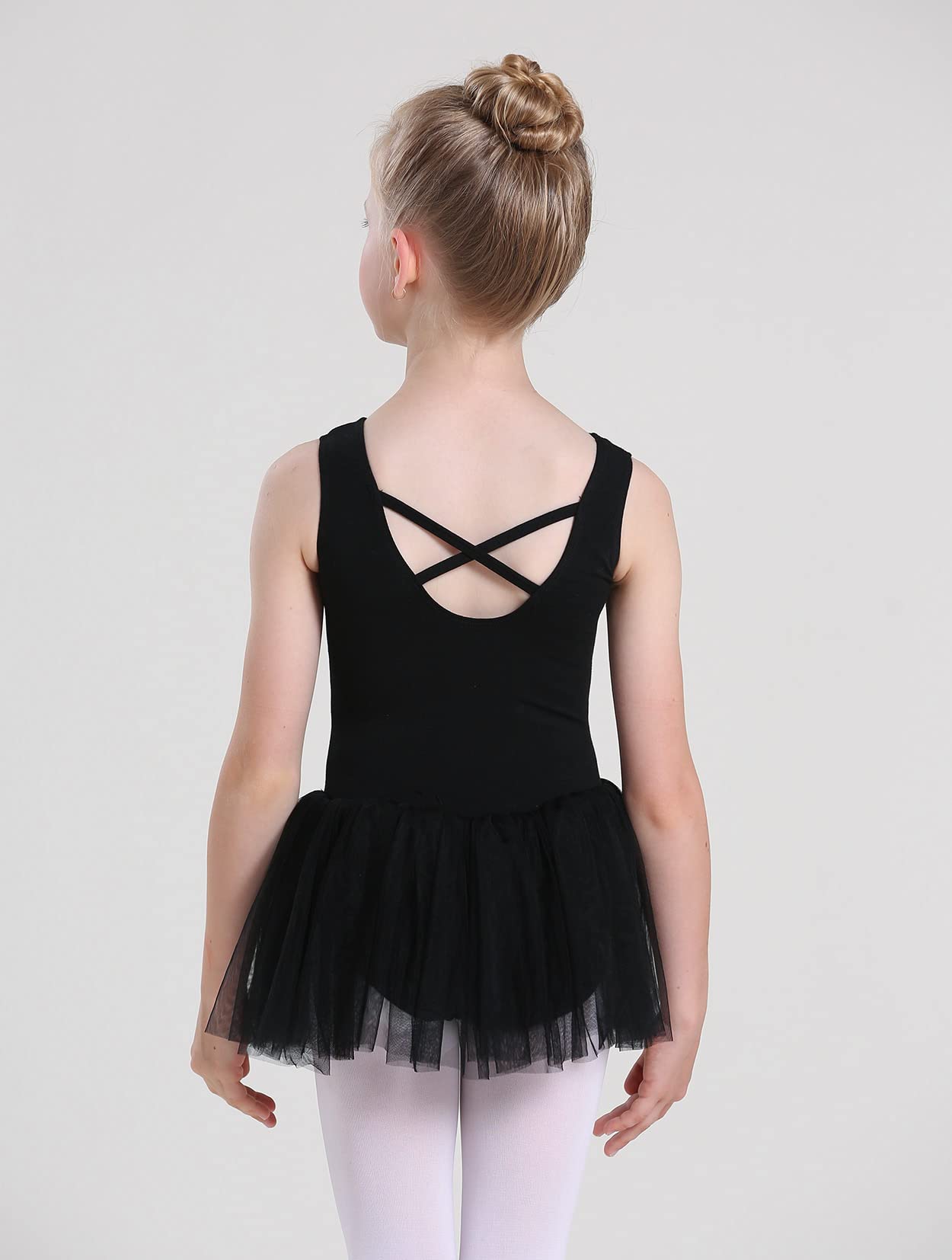 Girls Ballet Leotard with Skirt - Toddler Dance Outfit for Gymnastics & Ballerina Performance | Classic Short Sleeve Leotard Dress for Dance Class, Recital & Playtime