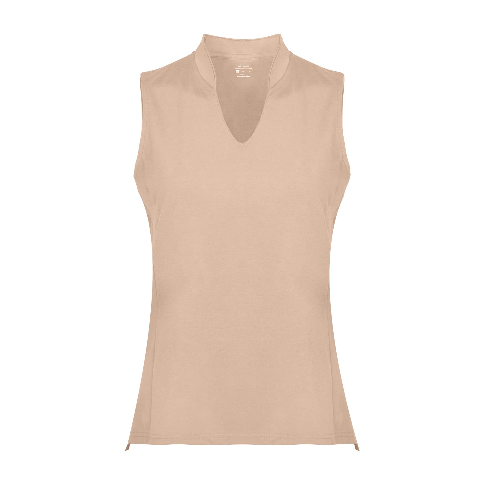 Women's Sleeveless V-Neck Golf Polo Shirt - Moisture Wicking, Breathable & Quick Dry Athletic Top for Golf, Tennis & Outdoor Sports