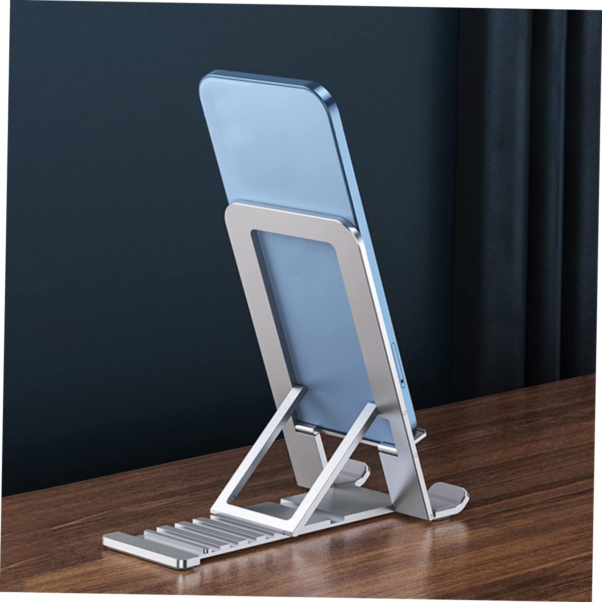 Flexible Aluminum Alloy Phone & Tablet Stand - Adjustable Folding Desk Holder for iPhone, Samsung, iPad - Perfect for Work, Study, and Video Calls