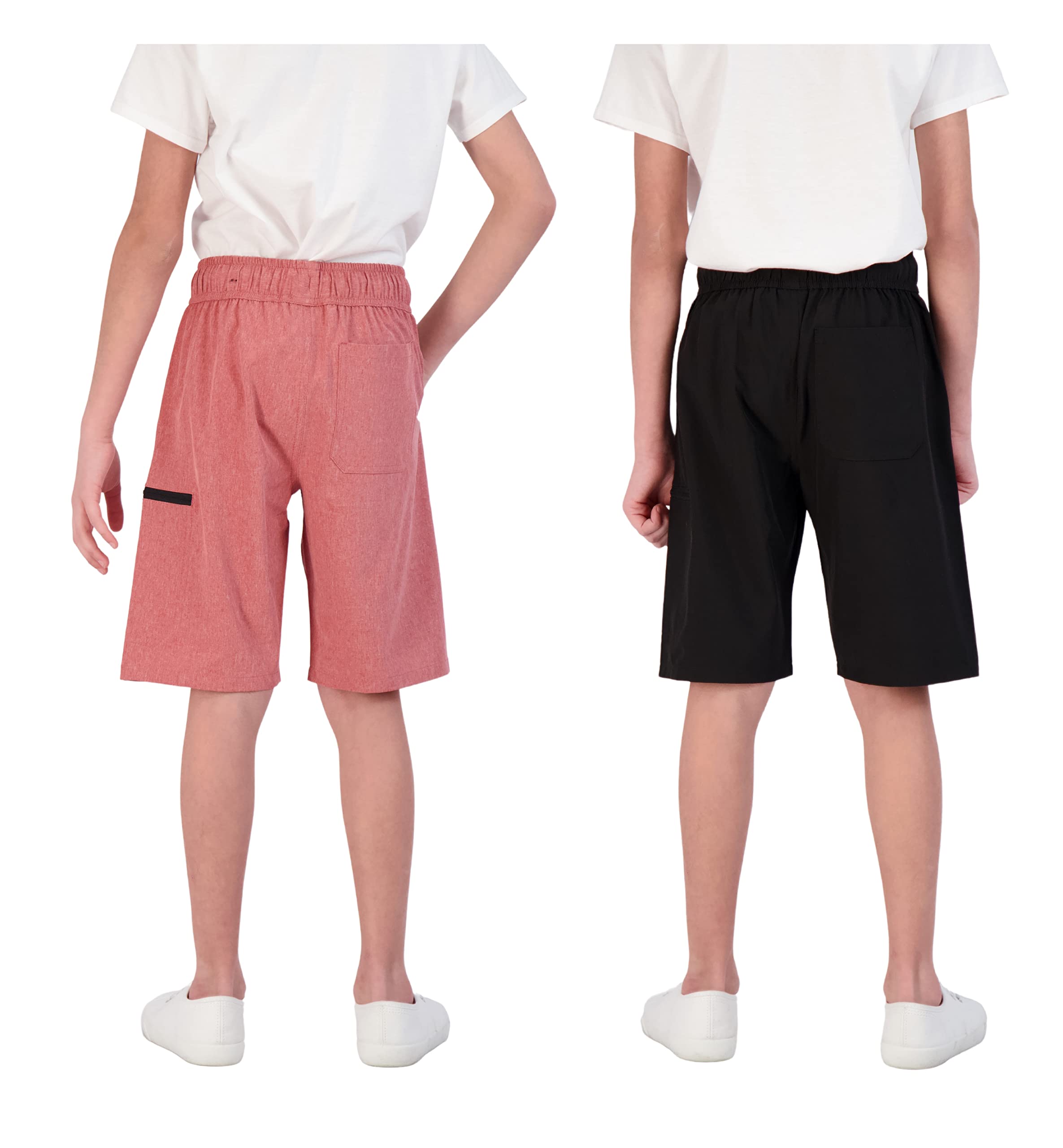 2 Pack Boys' Active Shorts for Kids - Comfortable & Breathable Playwear for Outdoor Sports, Running, and Summer Activities