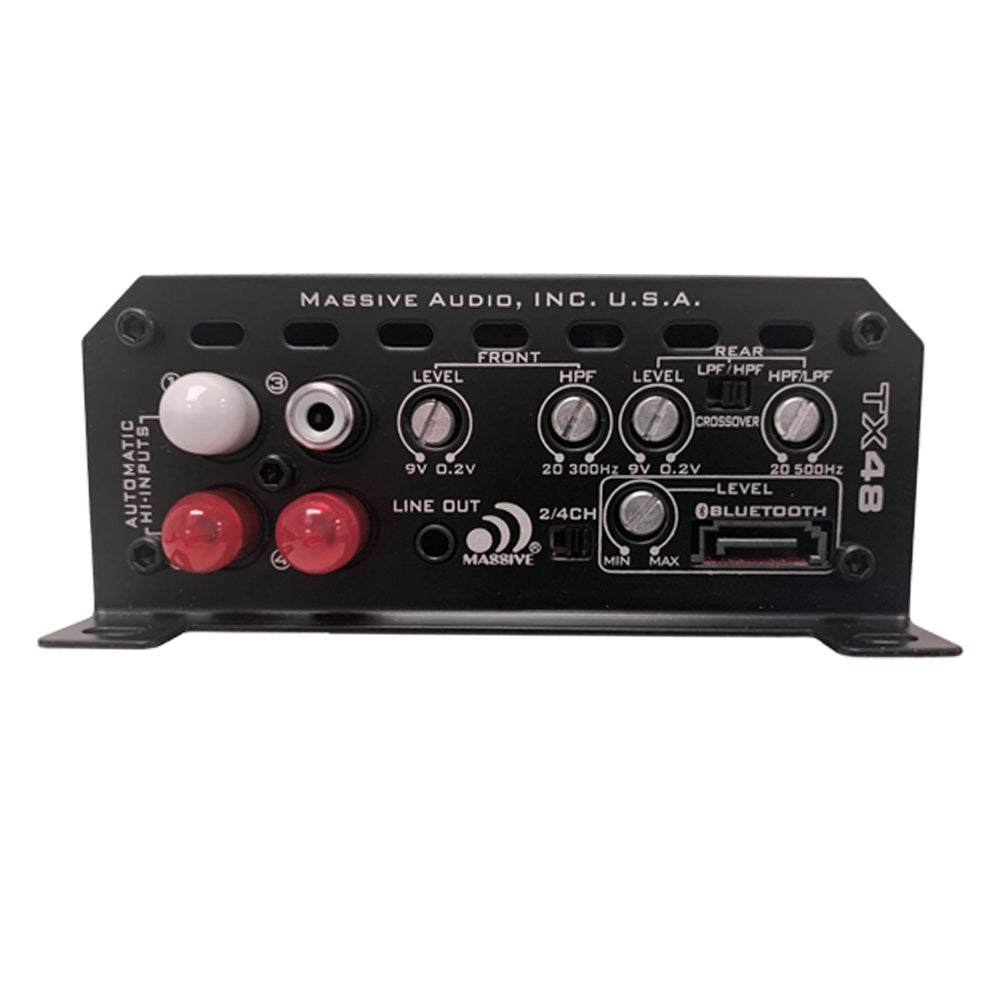 200W x 4 Channel Marine Bluetooth Amplifier - 4 Ohm RMS Power for Boats, Waterproof Audio System for Outdoor & Marine Use