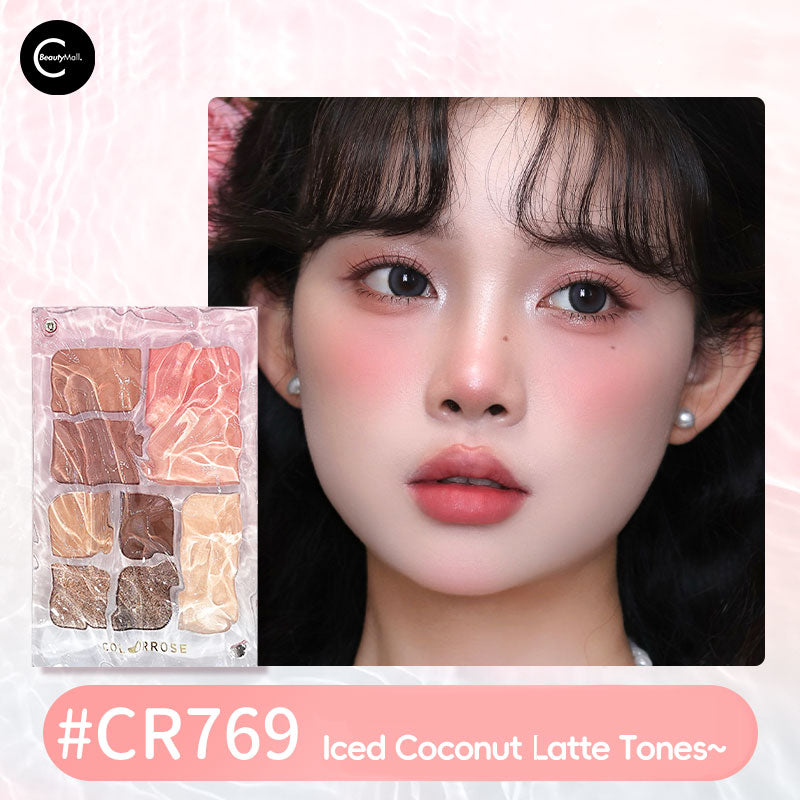 Colorrose Water Ripple All-in-One Makeup Palette - Eyeshadow Blush Highlighter Contour Kit for Professional & Everyday Makeup | Perfect for Travel, Bridal & Party Looks