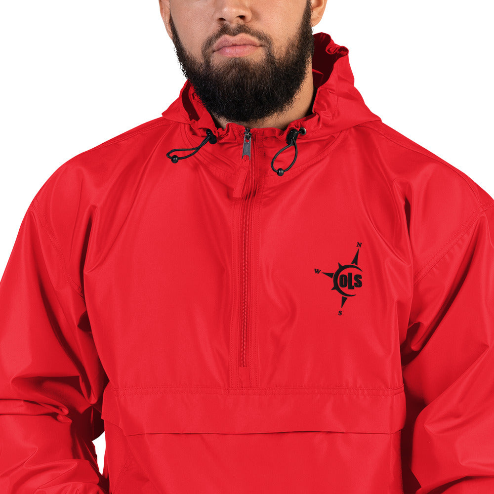 High-Visibility Embroidered Packable Jacket by Outer Limit Supply - Lightweight Windproof Raincoat for Outdoor Hiking, Cycling & Emergency Safety Gear