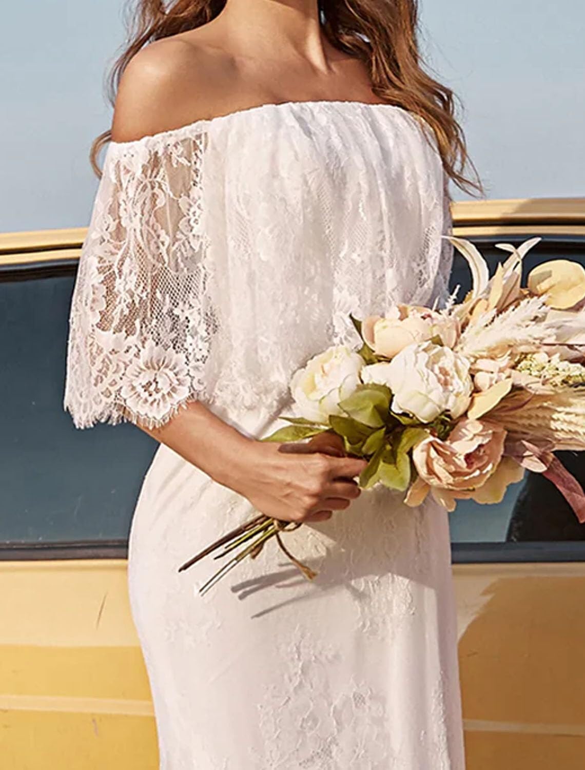 Boho Lace Wedding Dresses for Women 2025 - Long Beach Country Bridal Gowns | Elegant Outdoor, Destination & Boho Chic Wedding Ceremonies