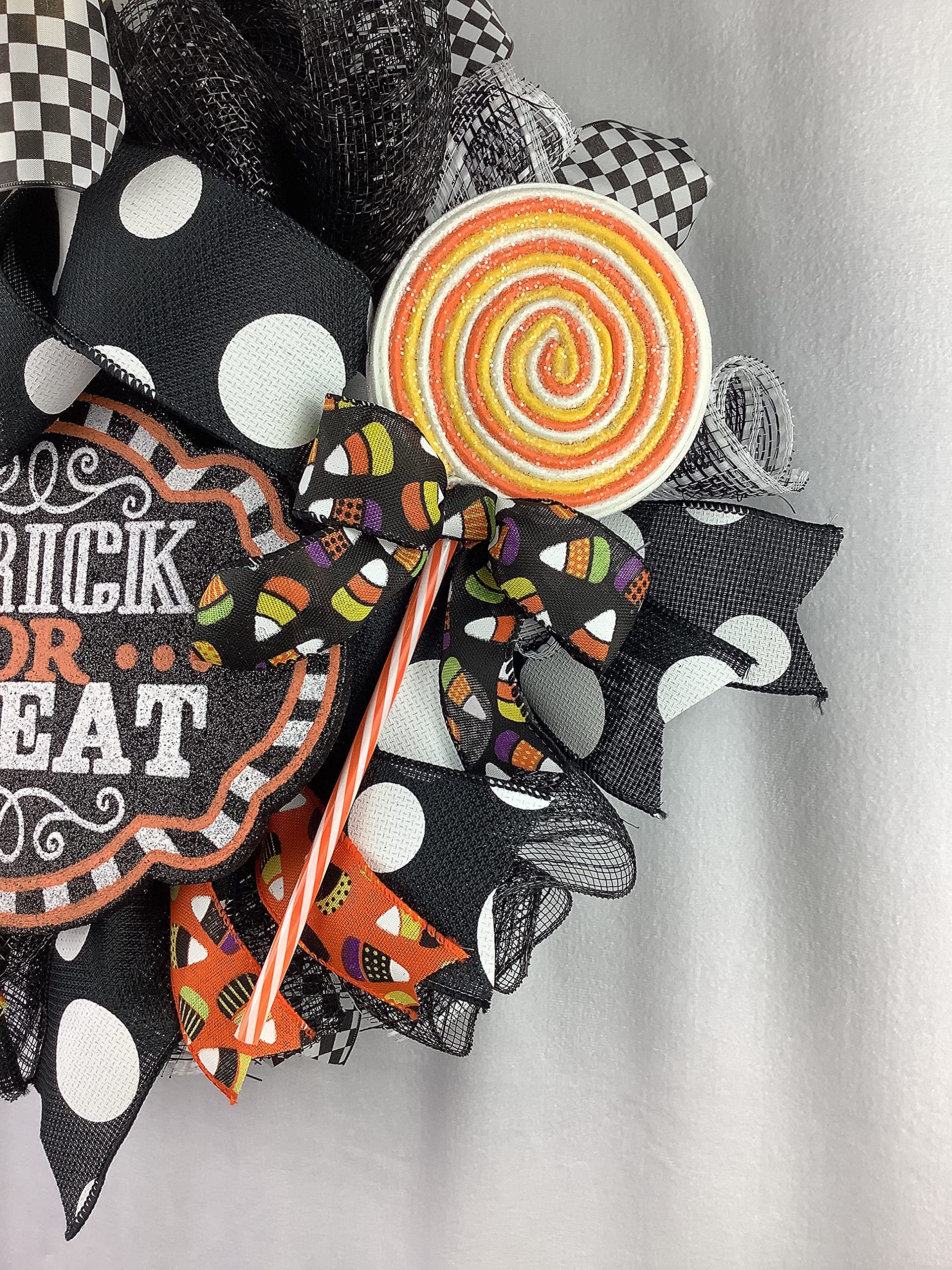 Halloween Candy Corn & Lollipop Decorations - Wreath Embellishments for Halloween Party
