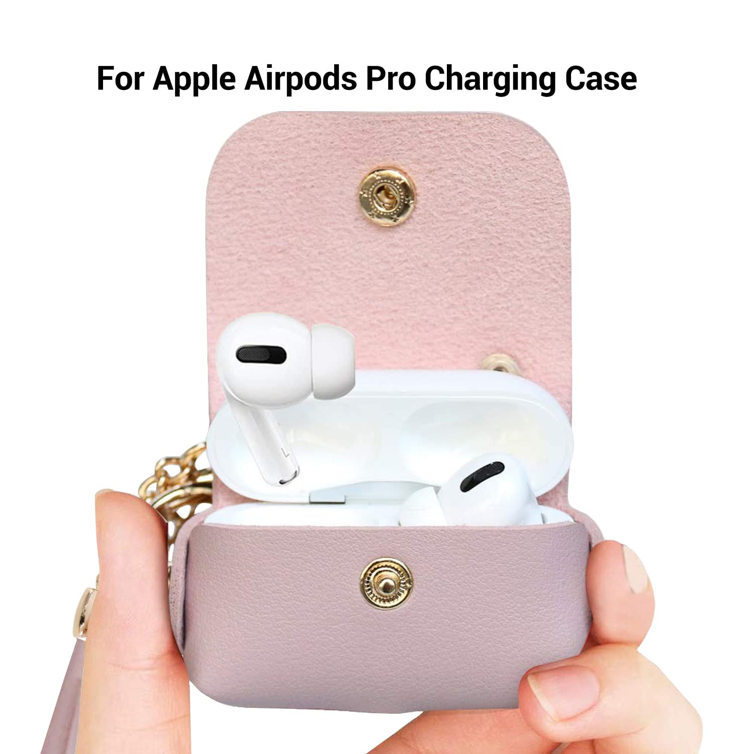 MODOS LOGICOS PU Leather Charging Case Cover for Apple AirPods Pro with Tassels - Taro Purple | Protective Case for AirPods Pro | Perfect for Travel, Work & Daily Use