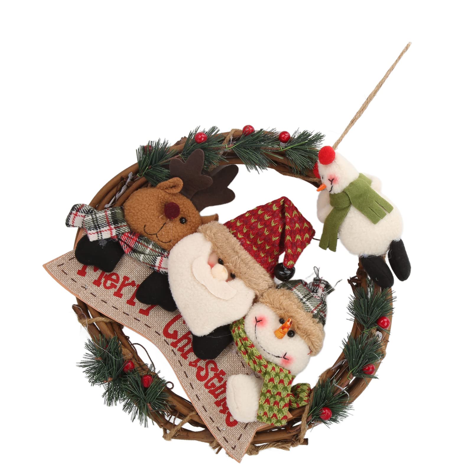 Eco-Friendly Non-Toxic Christmas Wreath for Outdoor Door Decor - Handmade Durable Holiday Wreath for Front Door, Porch, and Indoor Christmas Decorations
