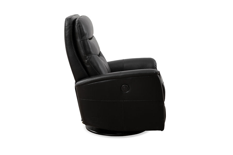 Premium Black Onyx Comfort Glide Recliner Chair - Ergonomic Leather Lounge Chair with Smooth Gliding Mechanism for Living Room, Home Theater & Office Relaxation