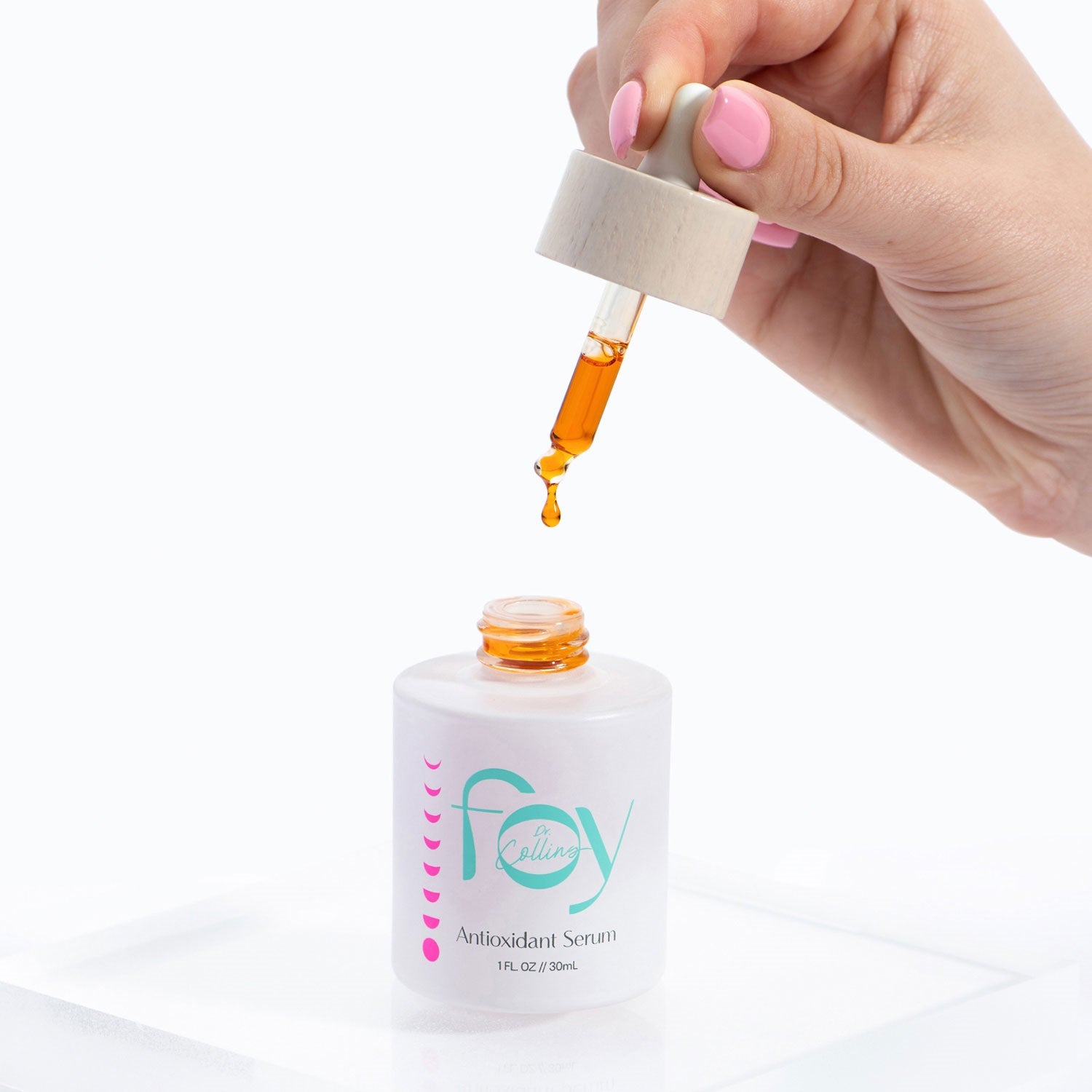 Foy Antioxidant Serum for Face - Vitamin C & Hyaluronic Acid Anti-Aging Facial Treatment - Brightens Skin & Reduces Wrinkles - Perfect for Daily Skincare Routine & Nighttime Use