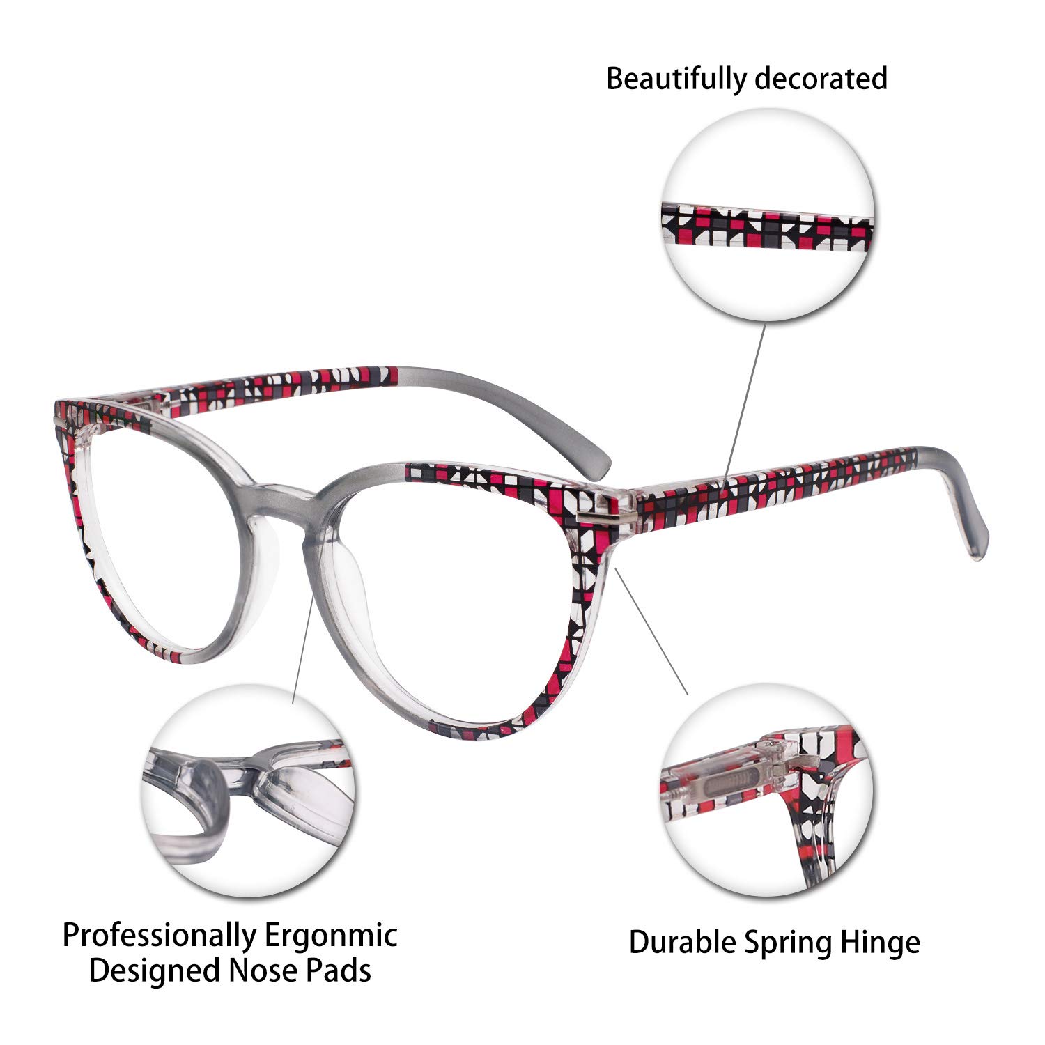 Stylish OCCI CHIARI Reading Glasses for Women & Men - Lightweight Eyewear Frames for Fashion & Reading - Perfect for Office, Home, and Daily Use