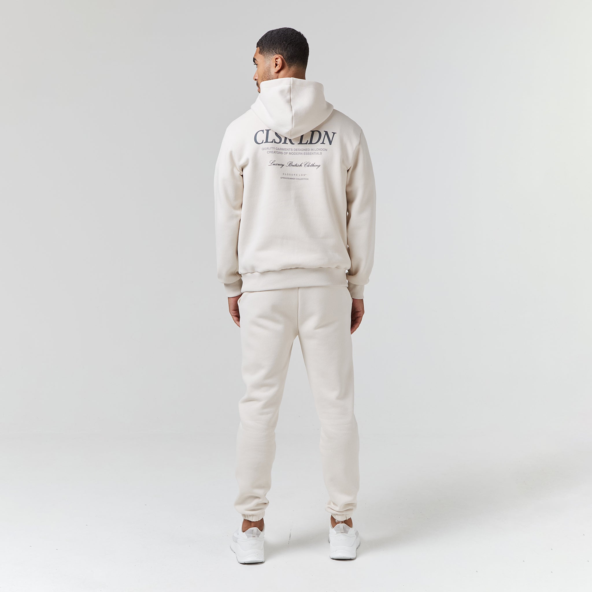 CLSR LDN Premium Luxury Tracksuit Set for Women - Soft Stone Grey Jogger Pants & Hoodie | Comfortable Athleisure Outfit for Gym, Yoga, Running & Casual Wear