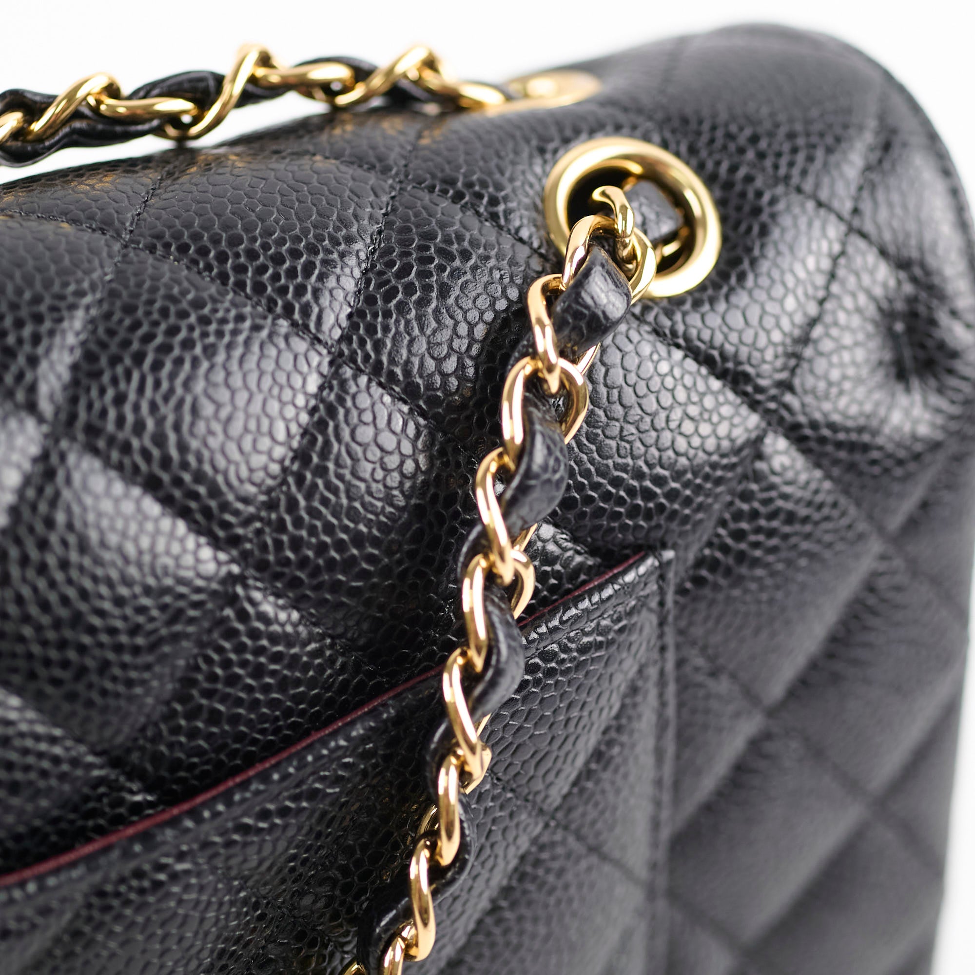 Chanel Medium/Large Classic Double Flap Bag in Black Caviar Leather 2021 Collection - Luxury Handbag for Women, Perfect for Work, Evening Events & Special Occasions