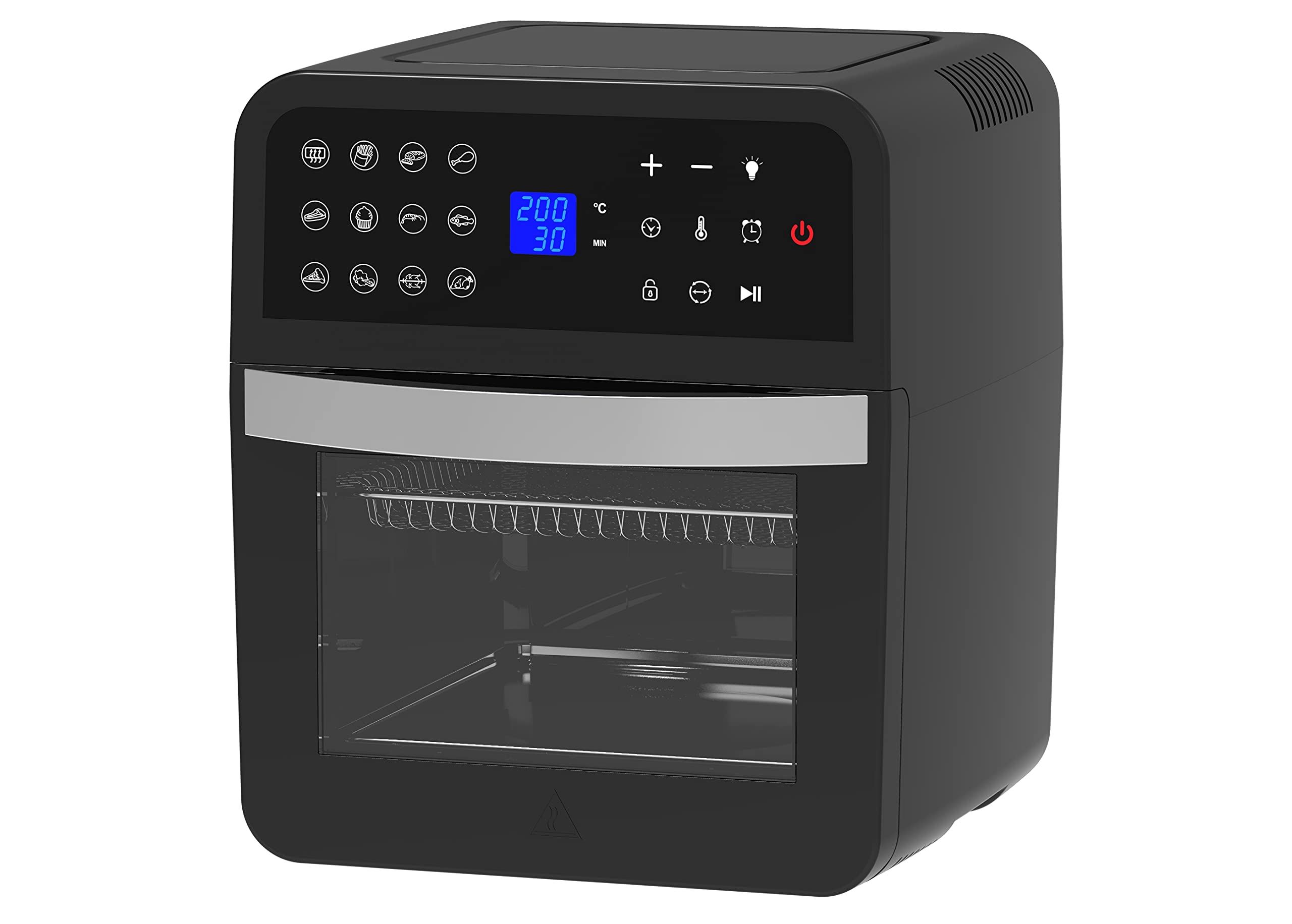 Melchioni Family 12L Air Fryer & Oven Combo with Rotisserie - Digital Touch LCD Display, Double Glass Door, 60-Min Timer & Delay Start - Perfect for Baking, Roasting & Healthy Cooking at Home