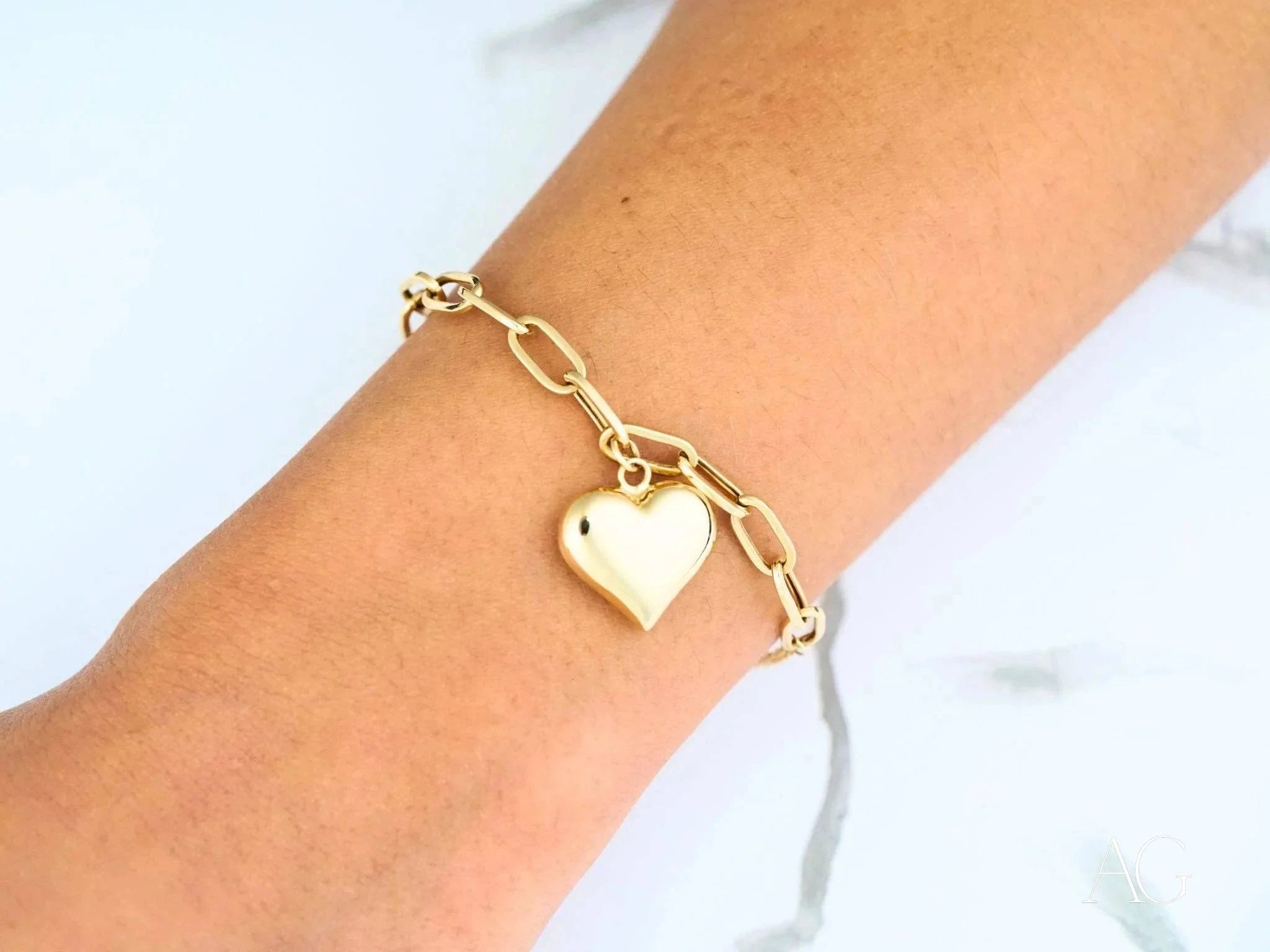 18K Gold Heart Bracelet for Women - Elegant & Romantic Jewelry Gift for Her - Perfect for Anniversaries, Valentine's Day & Special Occasions