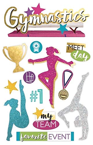 Paper House Gymnastics #2 3D Scrapbook Stickers (1-Pack) - STDM-0282 - Perfect for Scrapbooking, Card Making & DIY Crafts