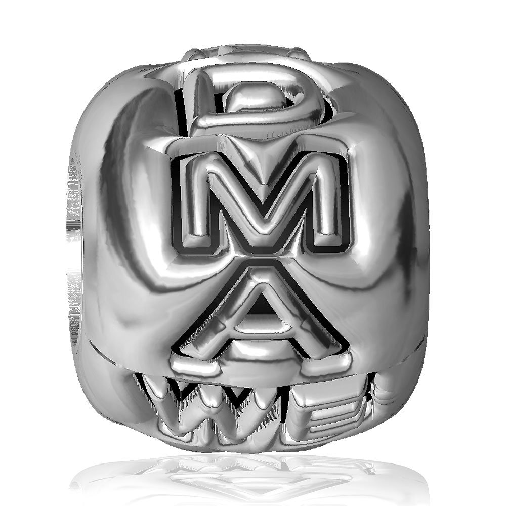 Beautiful Sterling Silver Heart Charm Bead for Bracelet - Perfect Gift for Grandma, Mother's Day & Special Occasions | Handmade Jewelry for Women