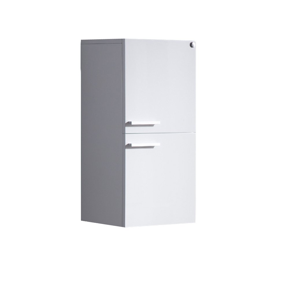 Fresca White Bathroom Linen Side Cabinet with 2 Storage Shelves - Perfect for Towel Storage & Bathroom Organization in Small Spaces