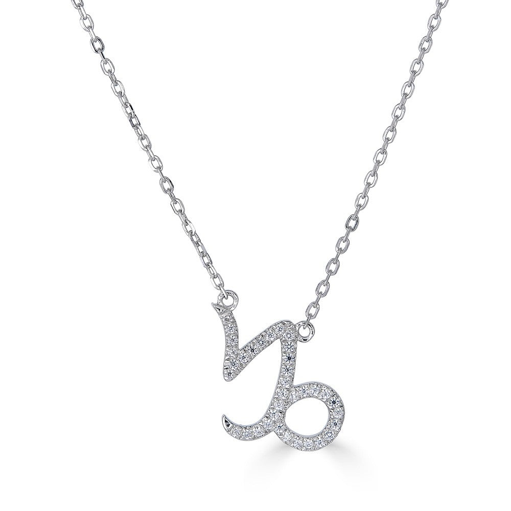 14K Gold 0.12 Carat Round Diamond Capricorn Zodiac Necklace - White & Yellow Gold Options | Perfect Birthday Gift & Everyday Elegant Jewelry