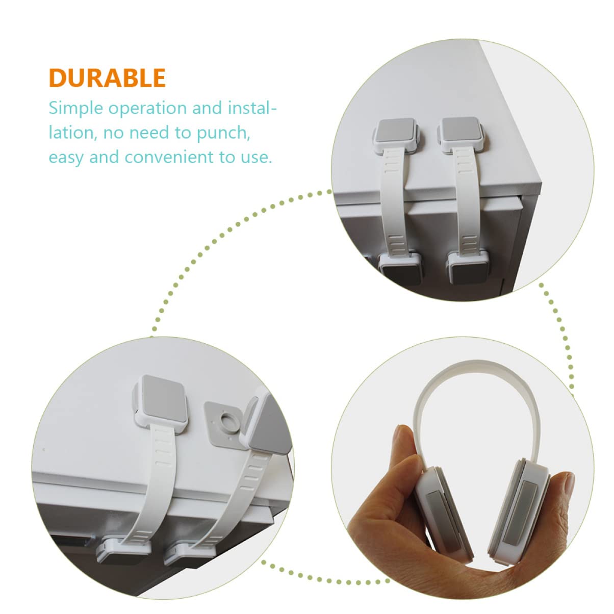 VICASKY 30-Pack Child Safety Locks for Refrigerator, Dishwasher & Drawers - Baby Proofing Cabinet Locks - Strong ABS Plastic - Perfect for Kitchen, Bathroom & Nursery Childproofing