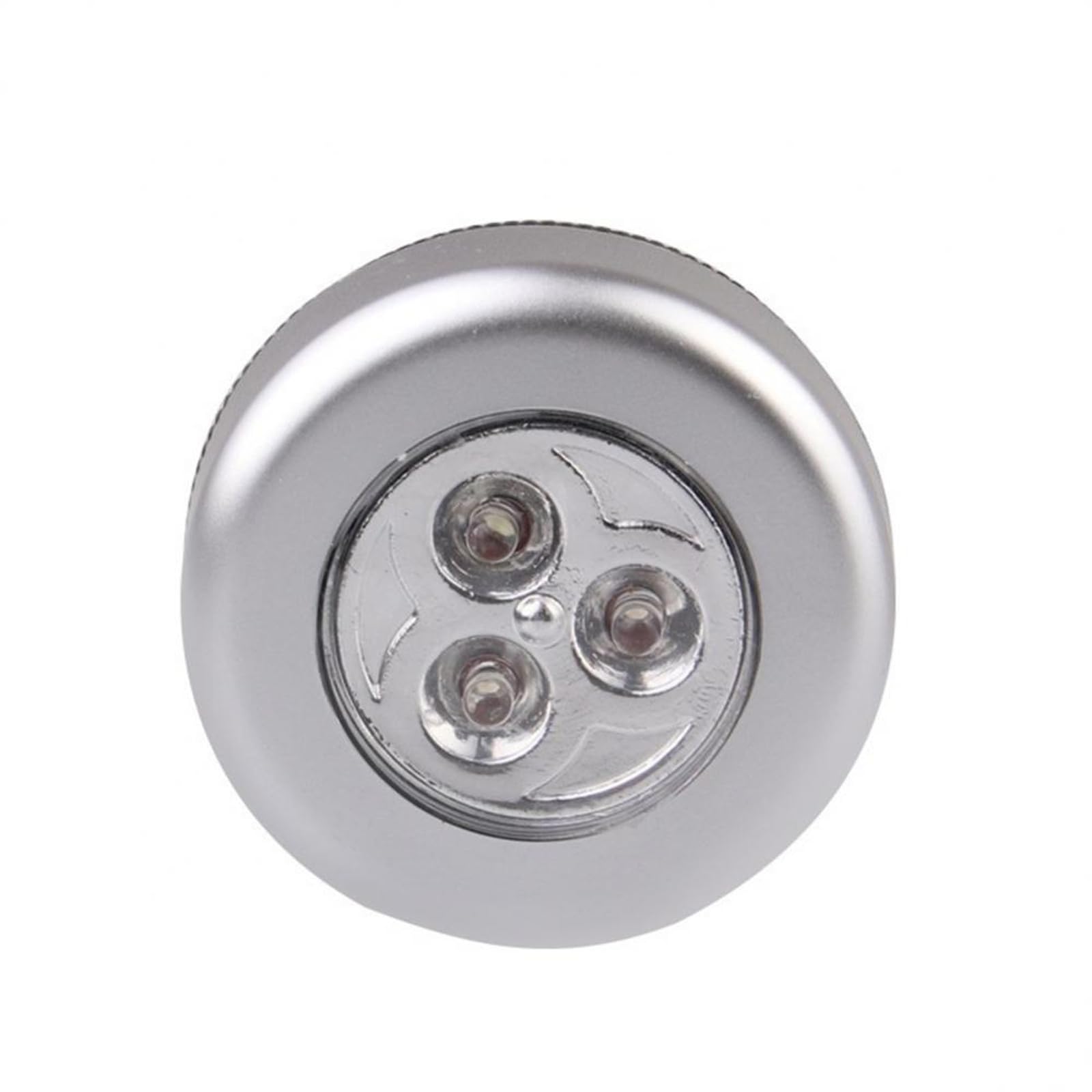 Wireless Tap Light - Silver Touch Activated LED Closet Light for Closet, Garage, Counter, Ceiling | Battery Powered Stick-On Night Light for Bedroom, Hallway, Stairs & Nursery