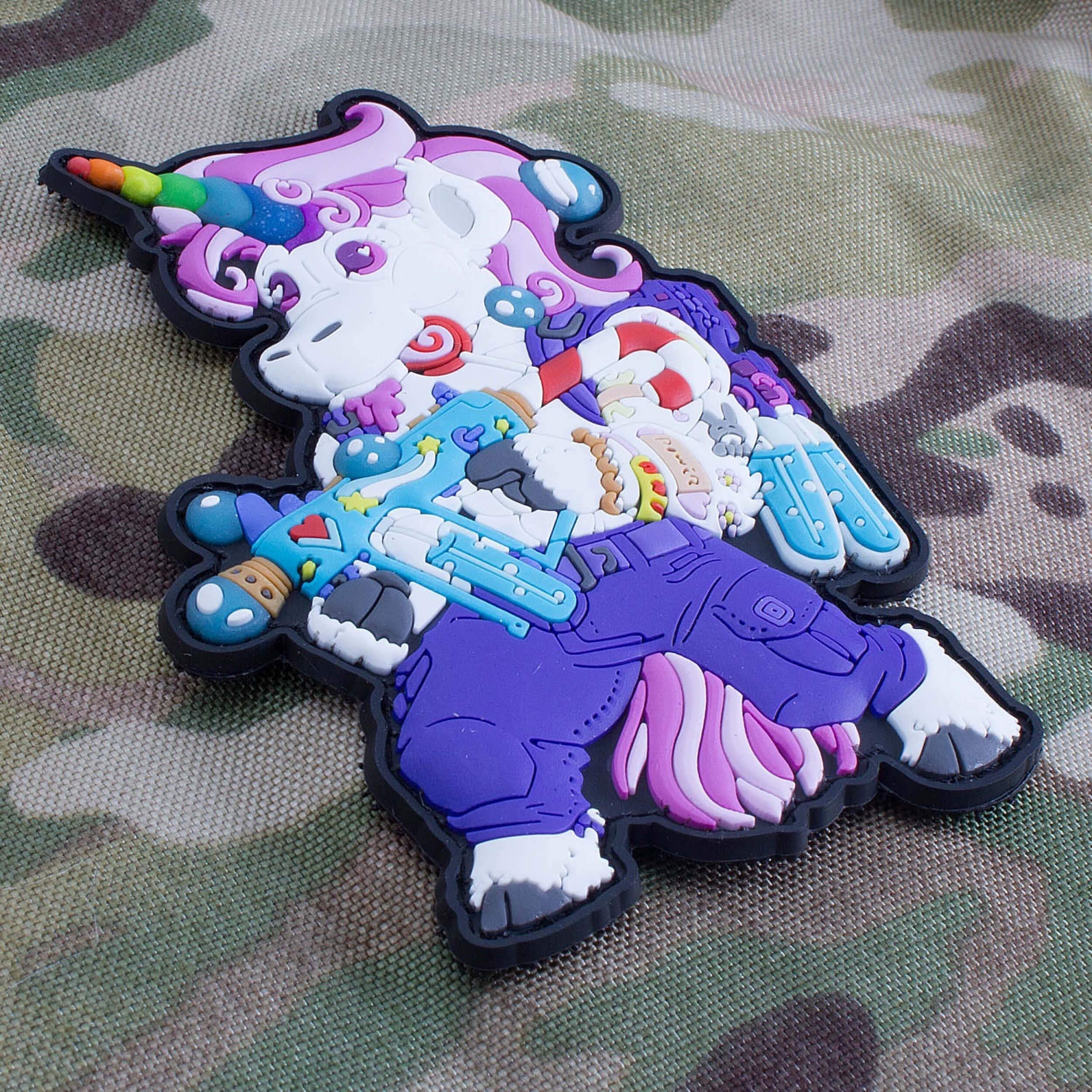 TacOpsGear Candy Corn Unicorn Patch for Kids - Einhorn Design, Anti-Cancer Awareness, Halloween Costume Accessory & Backpack Decoration