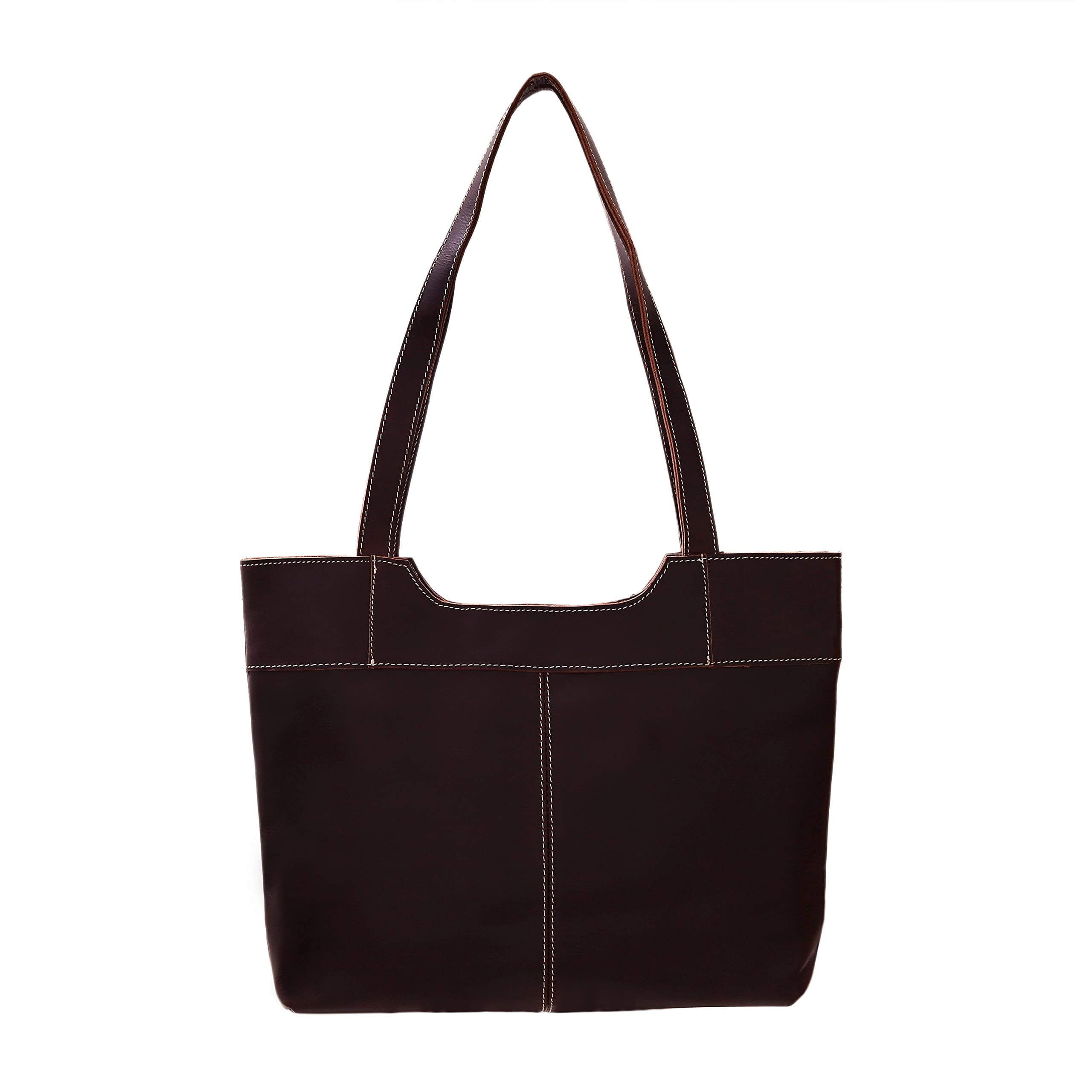 Premium Genuine Leather Tote Bag for Women - Large Work Handbag with Spacious Interior, Durable Shoulder Strap - Perfect for Office, Travel & Everyday Use