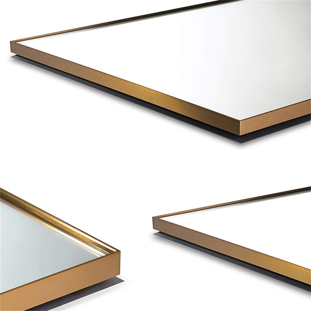 Rectangle Hanging Wall Mirror - Gold Framed Vanity Mirror for Living Room, Bathroom & Entryway Decor - Perfect for Home, Bedroom & Dressing Room Makeup Area