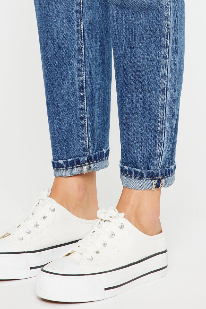 Dahlia Ultra High Rise Slouch Fit Jeans for Women - Stretch Denim Skinny Pants with Comfortable Waistband | Perfect for Casual Wear, Date Night & Everyday Outfits