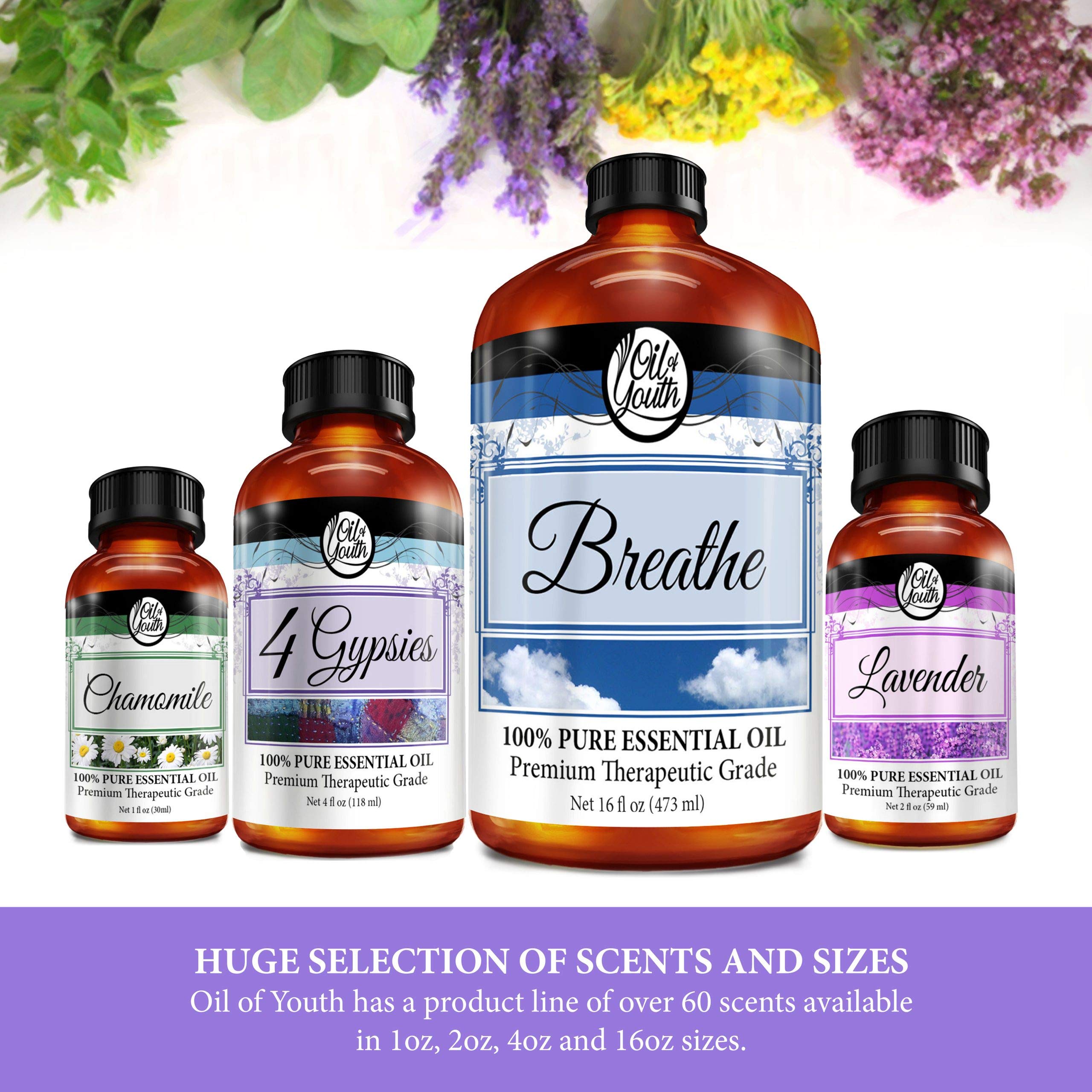 Youth Lavender Essential Oil for Aromatherapy - 8 Fl Oz (236ml) Pure Therapeutic Grade Oil for Diffusers, Massage & Relaxation - Perfect for Spa, Yoga & Stress Relief
