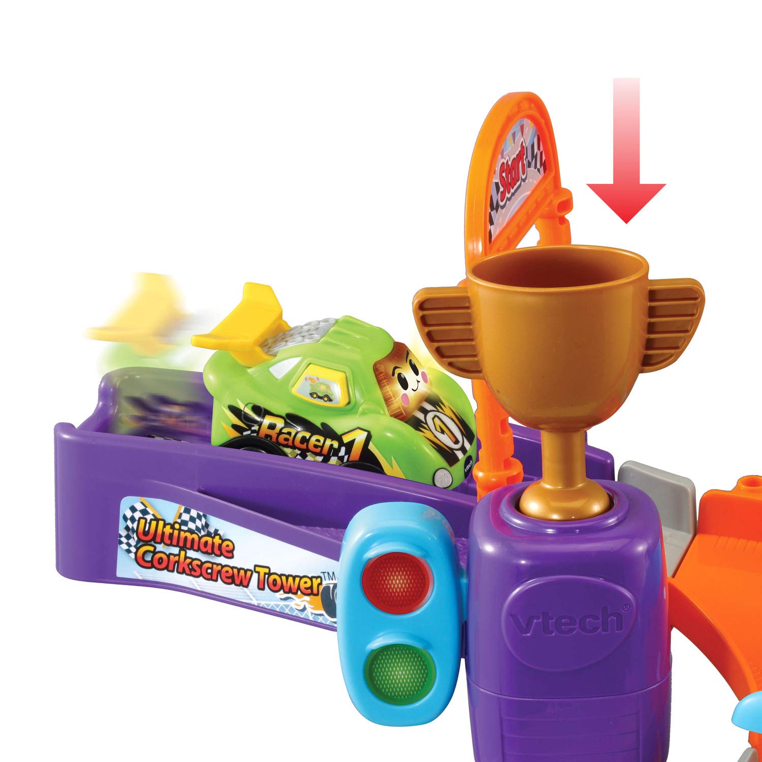 VTech Go! Go! Smart Wheels Ultimate Corkscrew Tower Playset - Interactive Learning Toy for Toddlers & Preschool Kids - Race Track with Lights & Sounds - Perfect for Indoor Playtime & Early Childhood Development