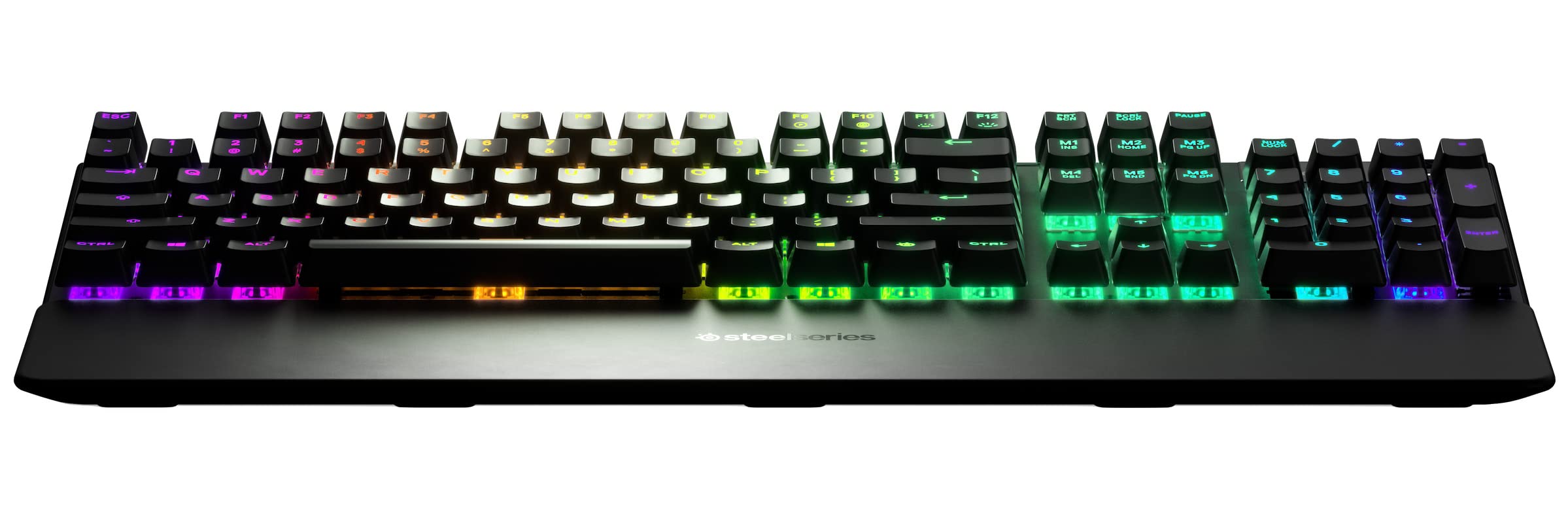 SteelSeries Apex 7 Mechanical Gaming Keyboard with OLED Display - Blue Switches - US QWERTY Layout - Perfect for FPS, MOBA & Esports Gaming