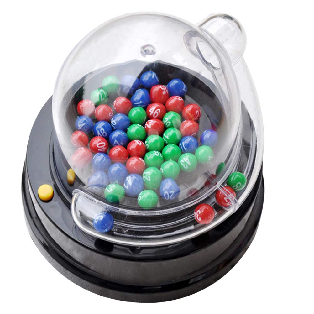 NUOBESTY Electric Shake Lucky Ball Machine - Mini Portable Bingo Cage Game with Balls & Number Picker for Lottery, Raffle, Party Games, and Casino Night Fun
