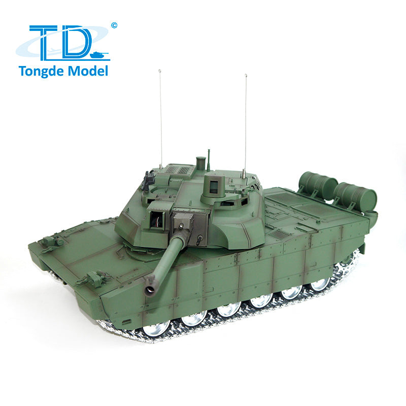 1/16 Scale RC Military Tank - H2408 Leclerc Battle Tank with Metal Wheels, Gearbox, Infrared BB Barrel, Recoil & Smoke Effects | Remote Control Toy for Adults & Collectors | Battle Simulation, Outdoor Play & Display