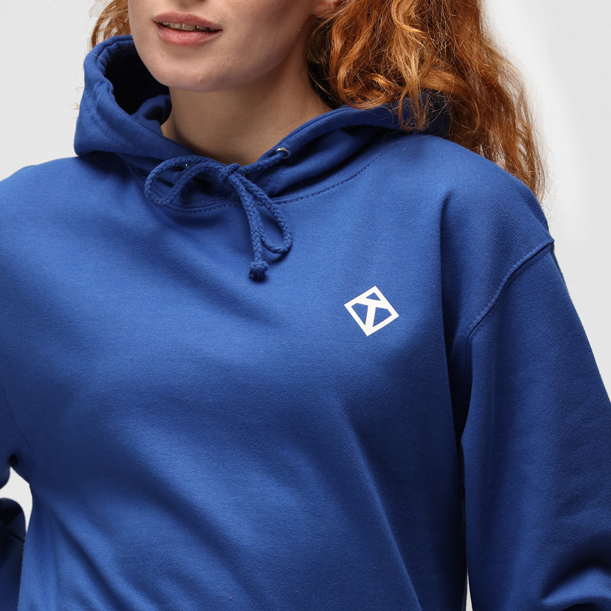 Royal Blue Diamond Hoodie for Men & Women - Soft Fleece Pullover with Zipper Pocket - Perfect for Casual Wear, Gym & Outdoor Activities
