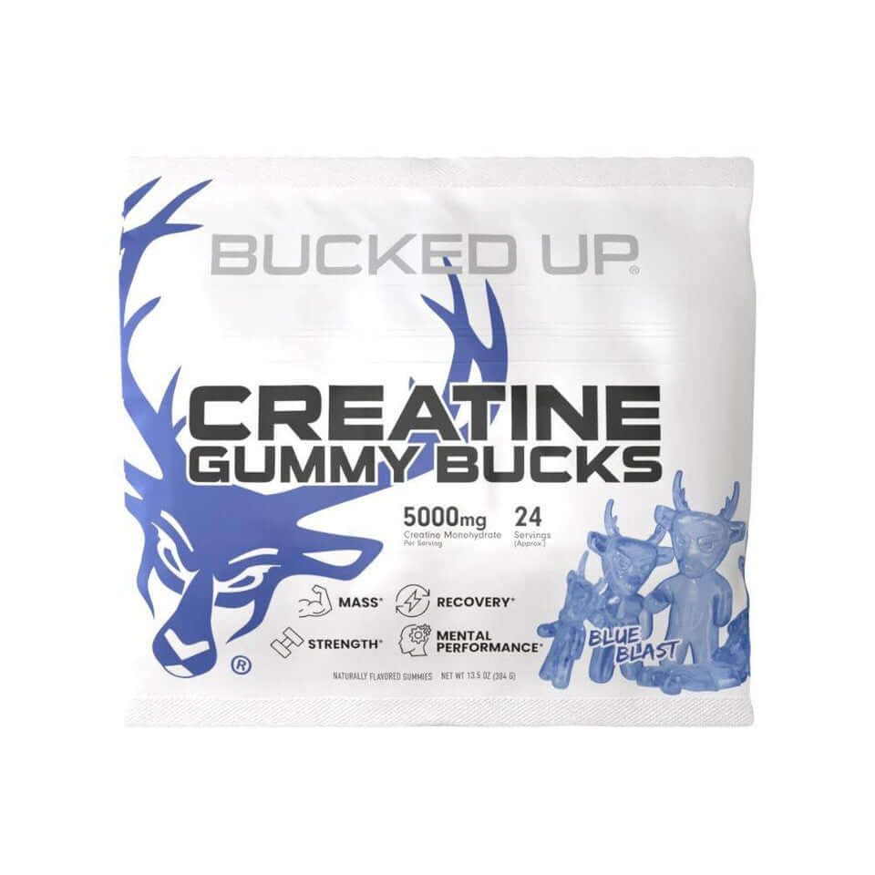 Bucked Up Creatine Gummies - Best Tasting Workout Supplement for Muscle Growth & Recovery | Pre & Post Workout Energy Boost | Ideal for Gym, Fitness & Bodybuilding