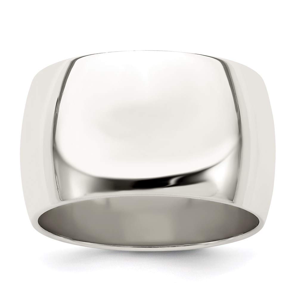 925 Sterling Silver 12mm Half Round Wedding Band Ring for Women - Elegant Bridal Engagement Ring, Fine Jewelry Gift for Her - Perfect for Anniversaries, Proposals & Special Occasions