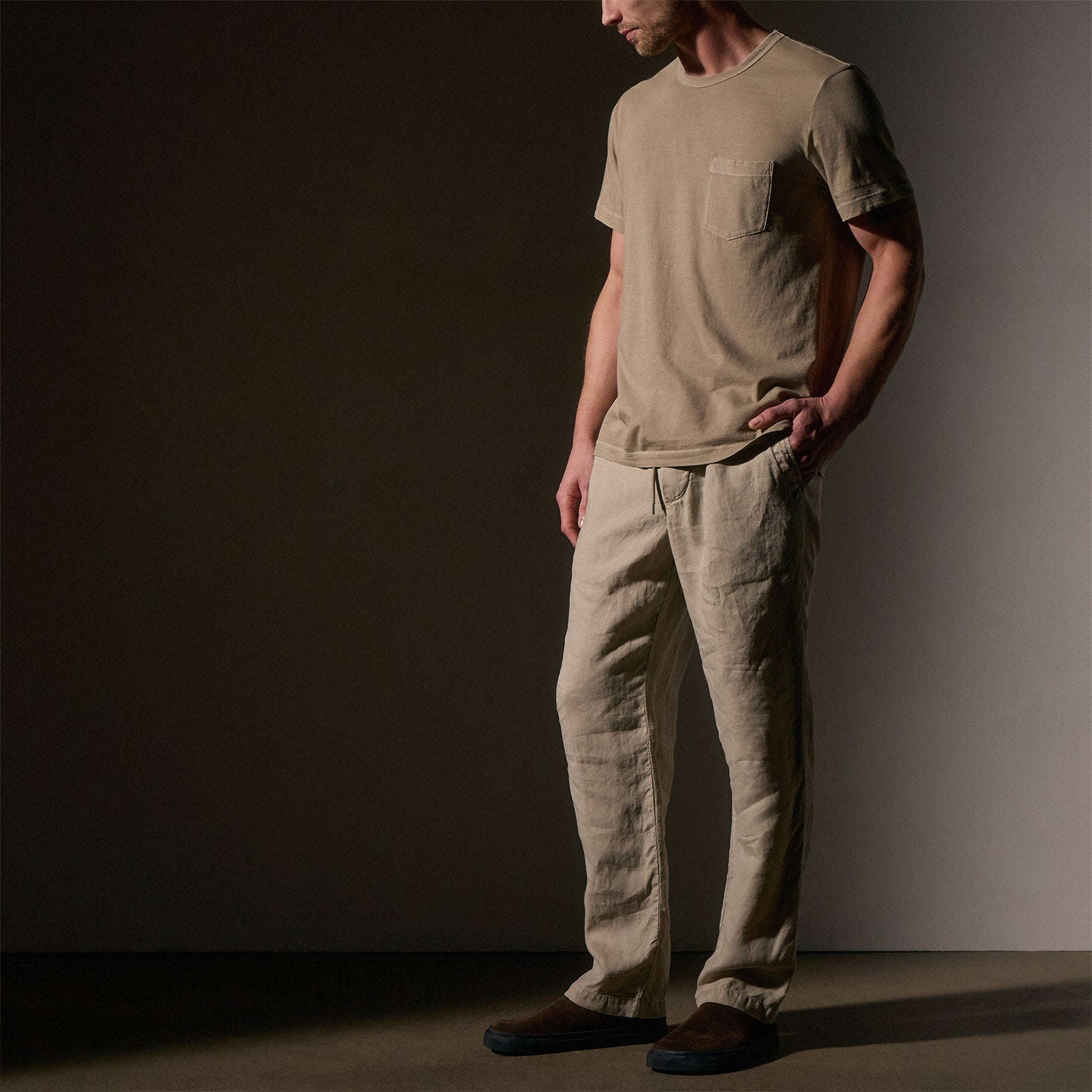Comfortable Relaxed Linen Pants for Women - Natural Mineral Pigment Dye - Perfect for Yoga, Travel & Summer Casual Wear