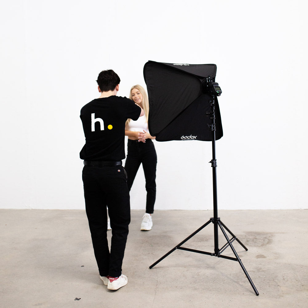 Godox 80x80cm Tulip Square Collapsible Softbox with S2 Bracket & Case Set - Professional Photography Lighting Kit for Studio, Portrait, Product & YouTube Video Shooting