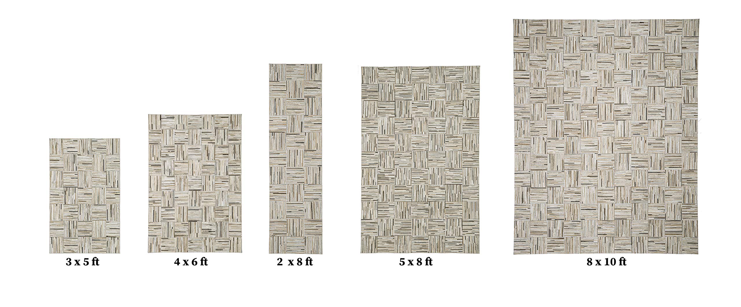Loominaire Handmade Natural Fiber Rug - Easy Maintenance Lodge Leather Carpet for Living Room, Bedroom & Family Room - 2'3