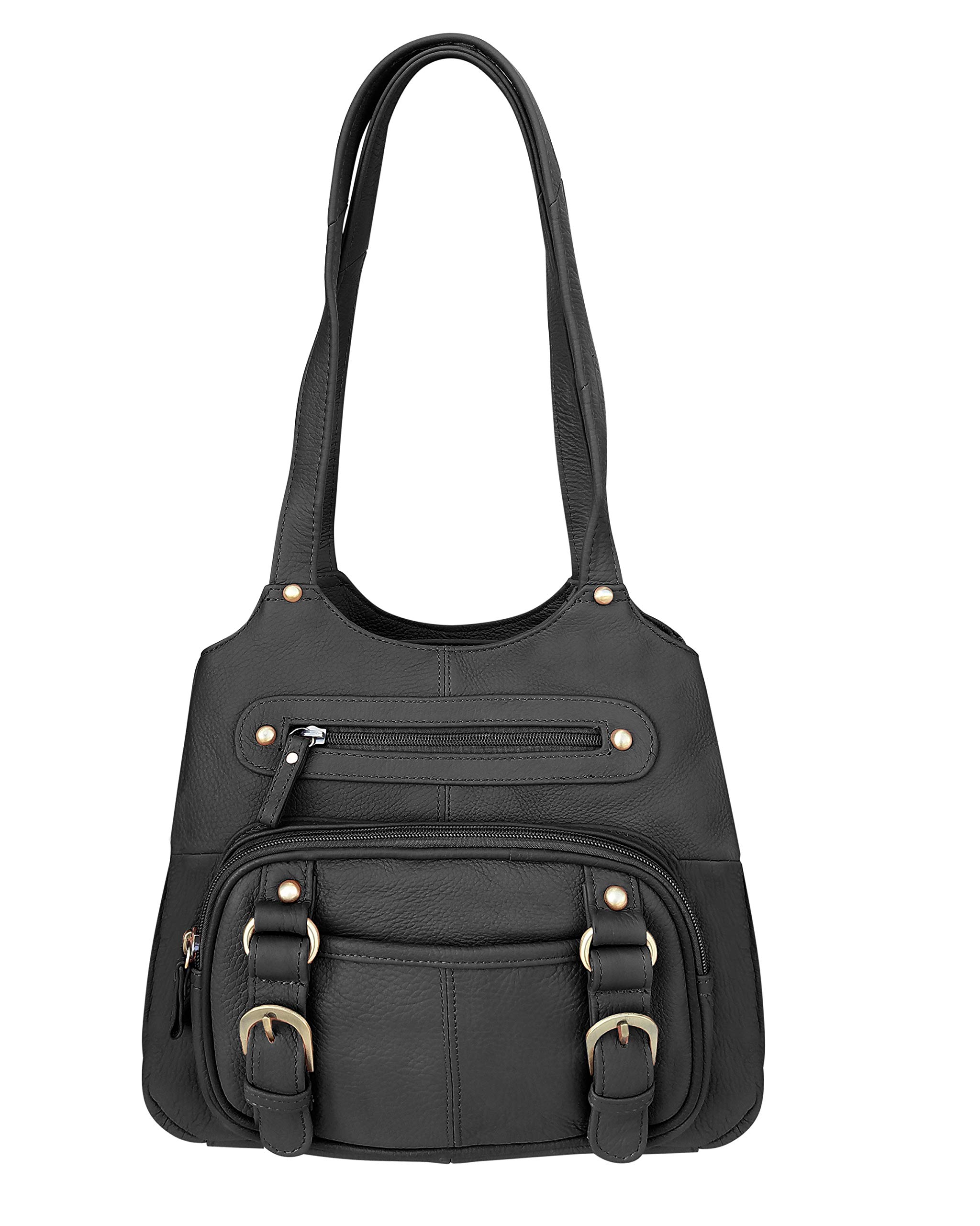 Concealed Carry Purse for Women - Genuine Leather CCW Gun Bag with Locking Security - Ambidextrous Left & Right Hand Draw - Perfect for Everyday Carry, Travel & Personal Protection