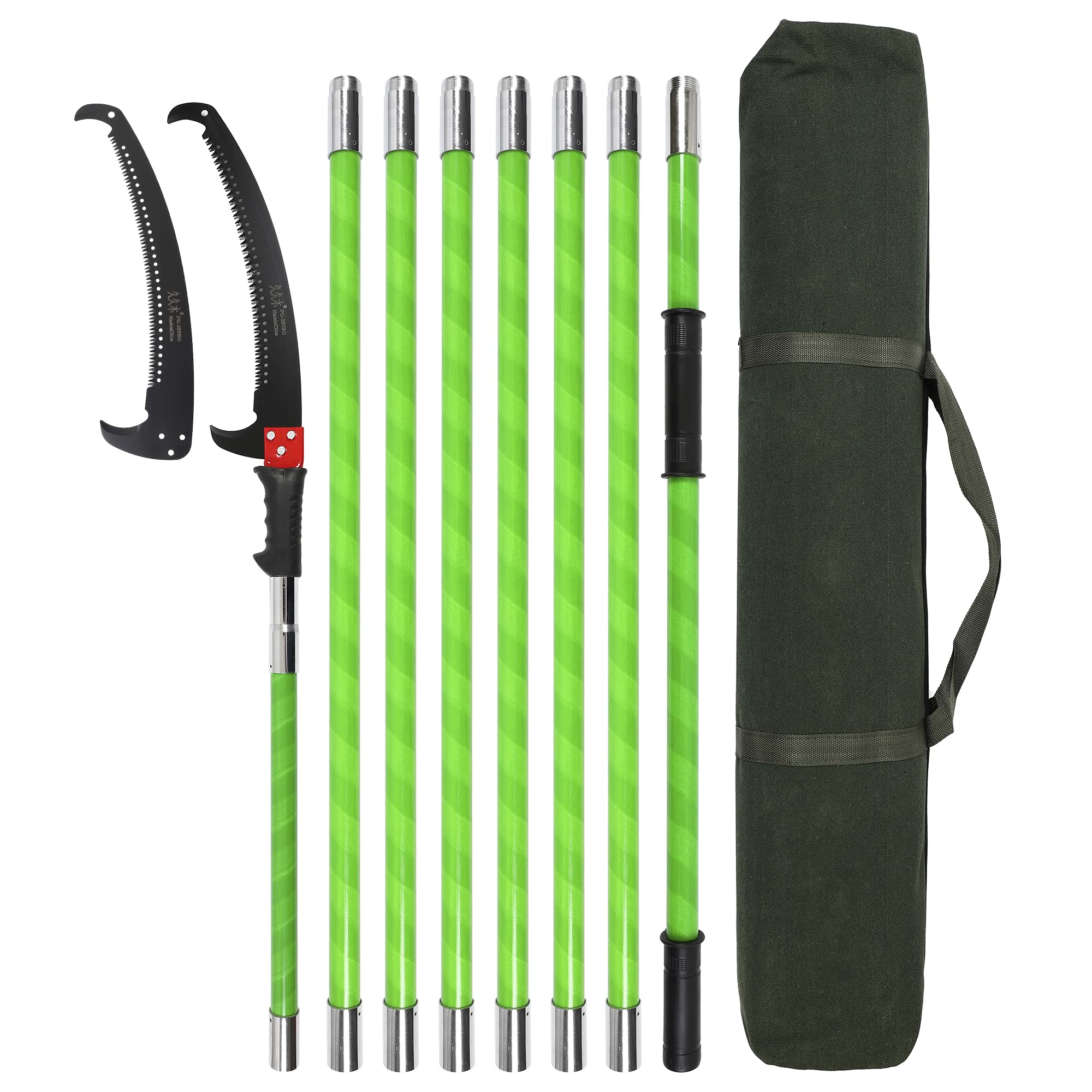 Extendable Pole Saw 7.9-27FT - Palm Tree Trimmer & Branch Cutter for High Reach Gardening