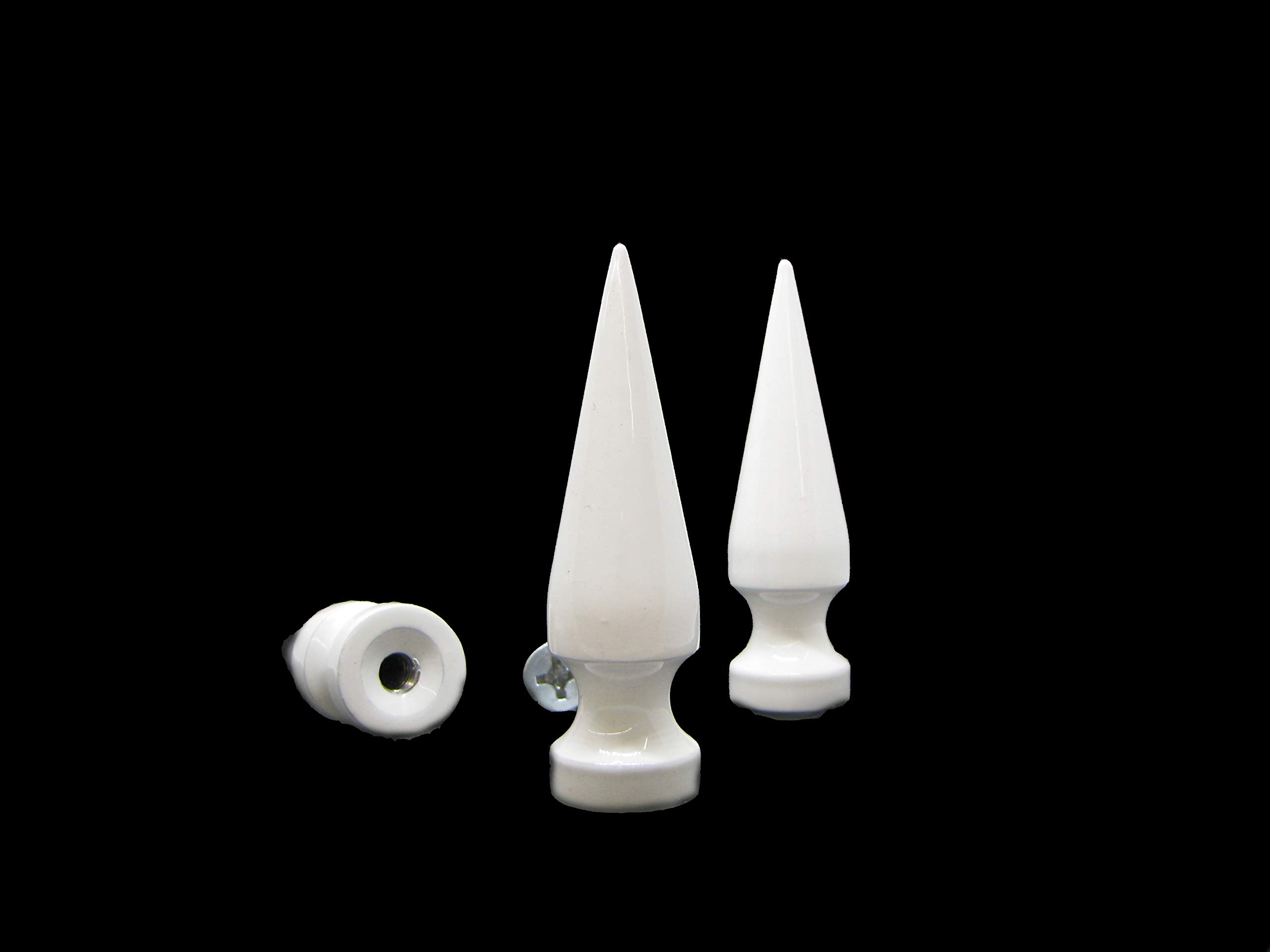 70 Size Giant Tree Spike - Aluminum Base Metal Screw-Back Rivets for Denim & Leather Crafting - White Powder Coated Cone Top (4-Pack) - Perfect for DIY Jeans, Jackets & Leather Accessories