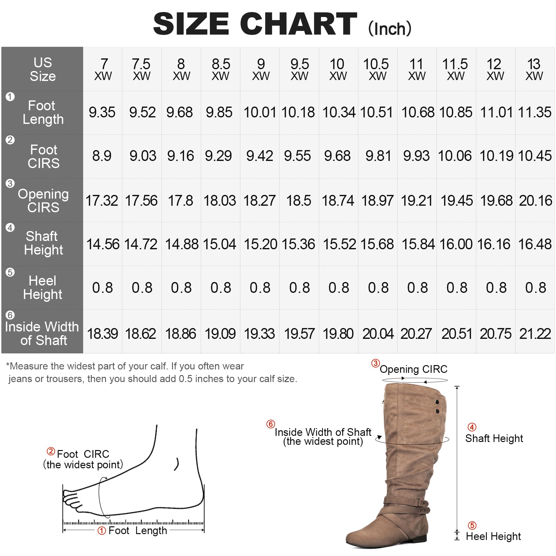 Mysoft Women's Wide & Extra Wide Calf Knee High Boots - Flat Heel Tall Boots with Side Zippers for Comfortable All-Day Wear | Perfect for Work, Winter & Casual Outfits