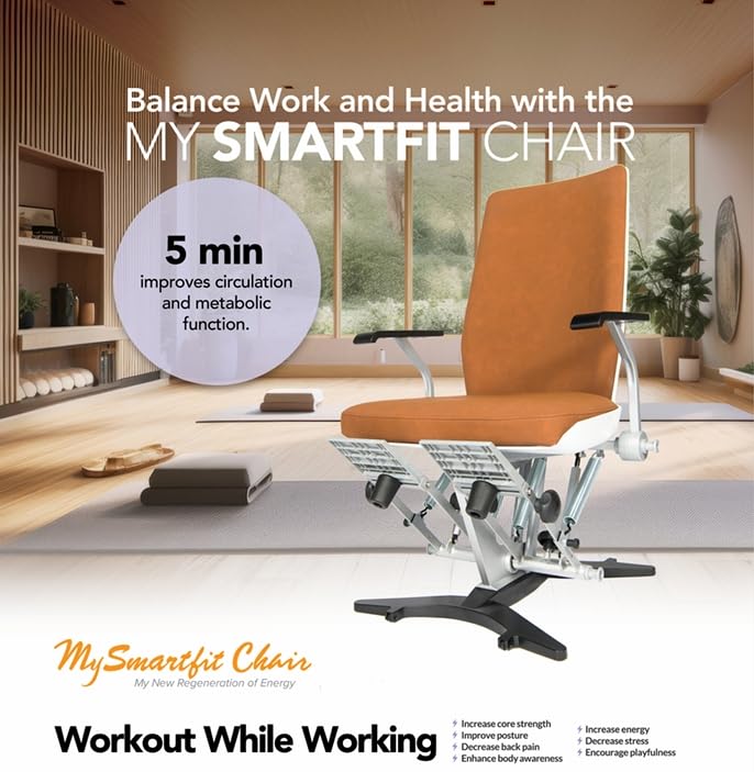 Pilates Chair & Home Gym Workout Machine - Portable Exercise Reformer for Core Strength Training | Perfect for Home Office, Small Spaces & Full-Body Fitness