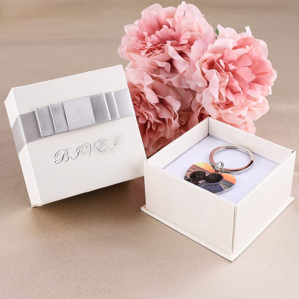 Personalized Photo Calendar Keychain - Custom Engraved Stainless Steel Keyring with Date - Perfect for Gifts, Anniversaries & Daily Organization