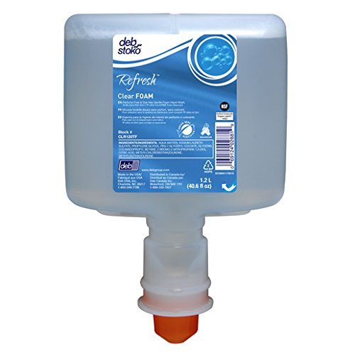 Deb Group 1.2L Refill Clear Refresh™ Foam Soap (3 Pack) - Antibacterial Hand Soap Refills for Home, Office & Public Restrooms | Gentle on Skin, Kills Germs