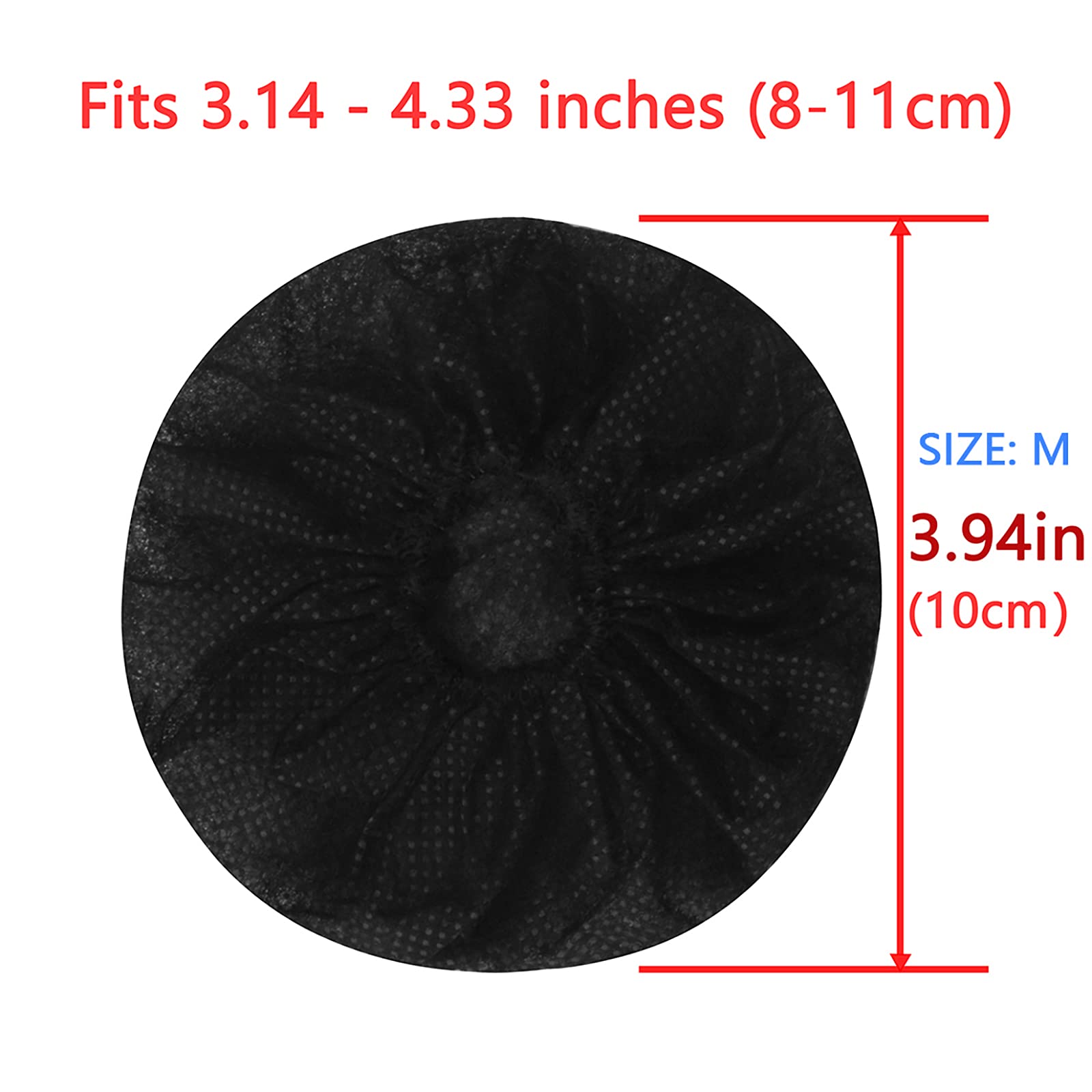 Geekria 500 Pairs Disposable Headphone Ear Covers for Over-Ear Headphones - Stretchable Hygienic Earpad Protectors for MRI Headsets, Sanitary Ear Cushion Covers (Medium/Black) - Ideal for Hospitals, Salons, Gyms & Shared Headphone Use