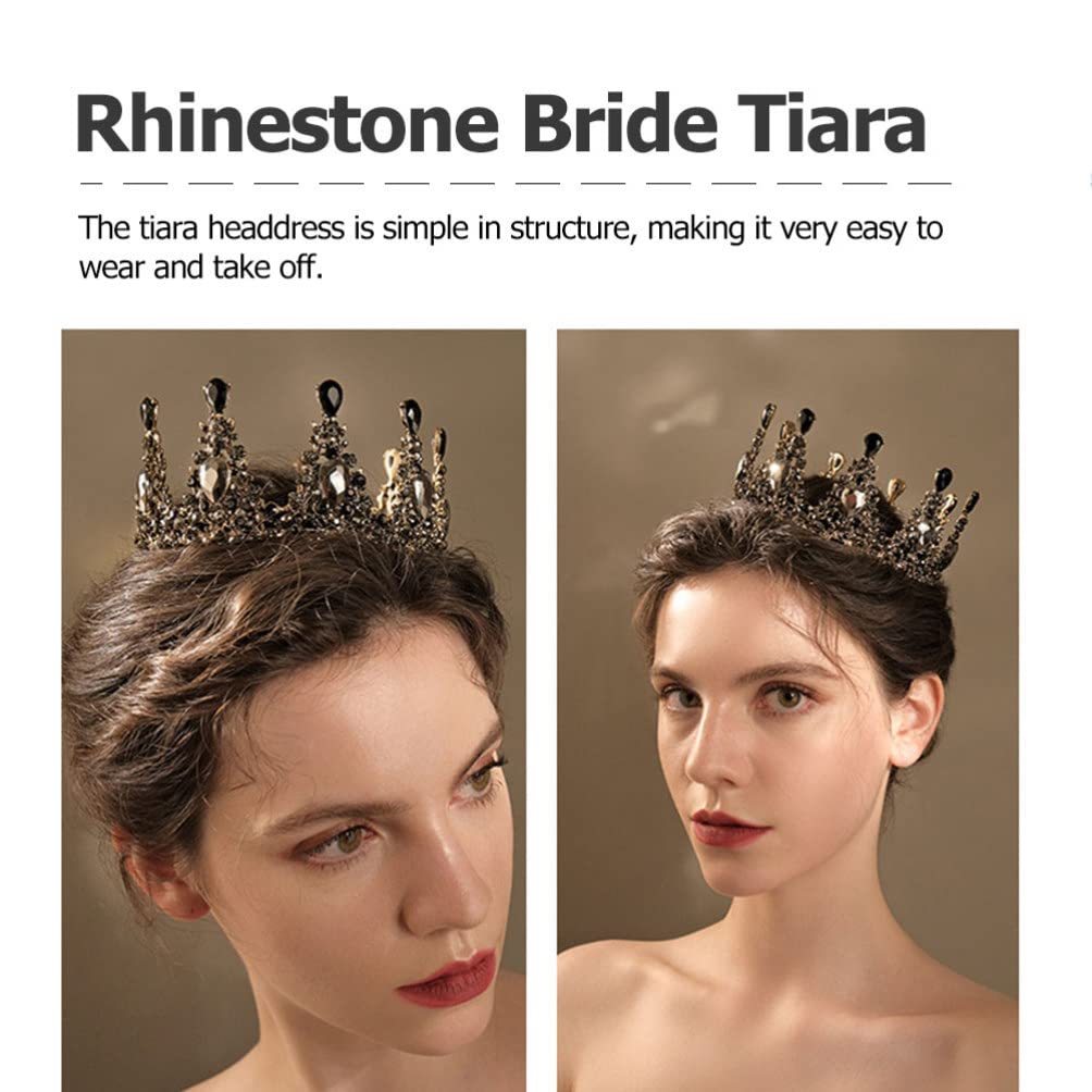 Elegant Rhinestone Wedding Tiara for Women – Bride Crown Headdress with Sparkling Crystals for Bridal Ceremonies, Prom, and Special Occasions
