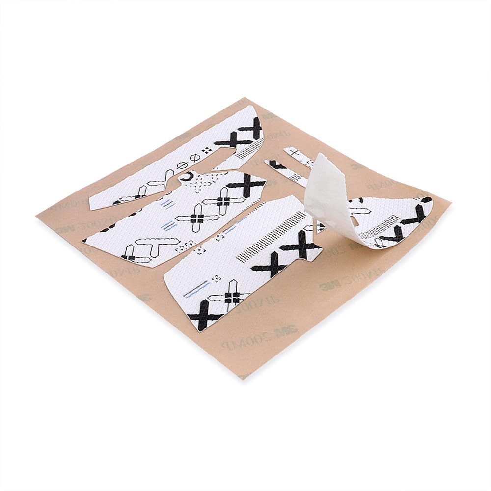 Premium Grip Tape for Razer Viper & Viper Ultimate - Anti-Slip Textured Surface with Cool Patterns (White) | Enhanced Control for FPS, MOBA & Esports Gaming